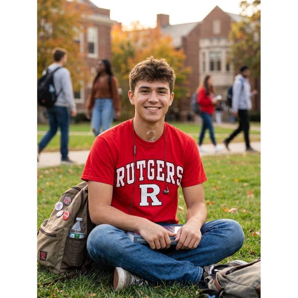 Campus Colors Rutgers University Scarlet Knights Red T-Shirt Small Cotton Tee